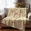 Layered Pink Gray Star Anime Cartoon Flannel Blanket Soft Warm Throw for Bedroom Sofa Car Kids Holiday Gift