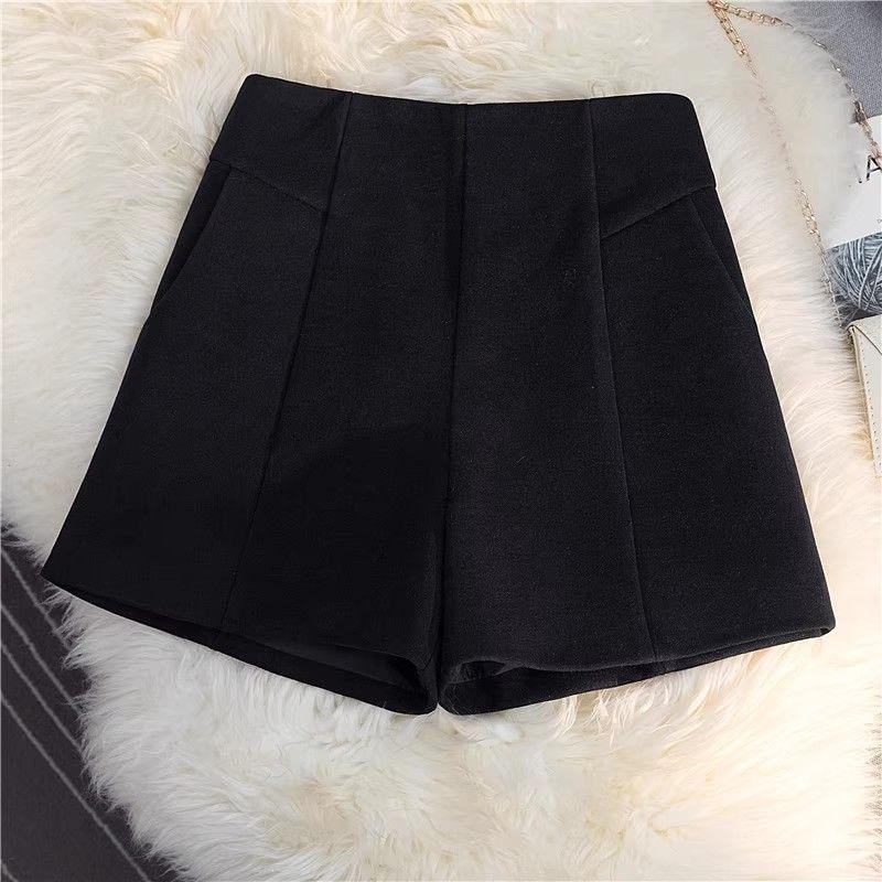 Women's High Waist Wide Leg Chiffon Shorts - Korean Style A-line White Casual Pants for Spring/Summer 2026