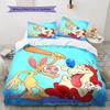 Ren & Stimpy  Pattern Bedding Quilt Set  Home Decoration  Gift (1 * duvet cover + 2 * pillowcase  without core)