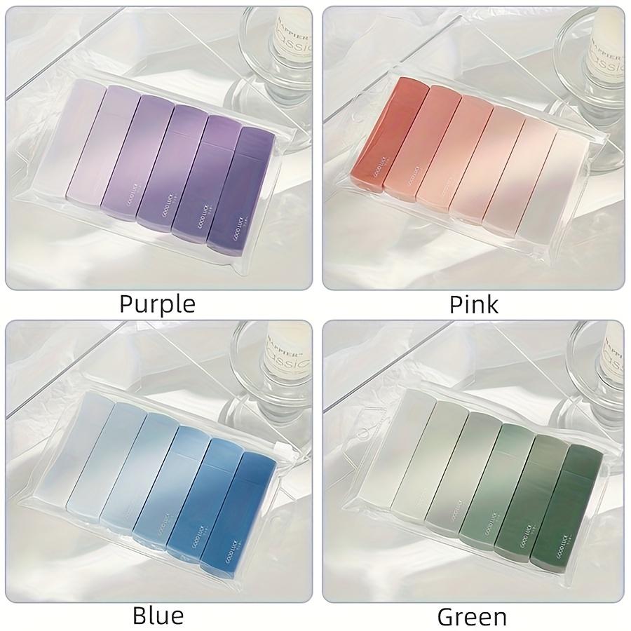 6pcs Large Capacity Gradient Correction Tape - Smooth, Portable School Supplies, Cute Ins Style, Portable Correction tape