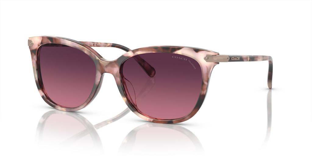 Coach Sunglasses HC8378U CL926 ROSE PEARL TORTOISE 57 Women's