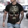 Men's Skull Graphic Prints Shirt T Shirt Tee Retro Shirts Short Sleeve T Shirt 3D Print Round Neck Shirt Vintage Designer Retro Street Daily Holiday