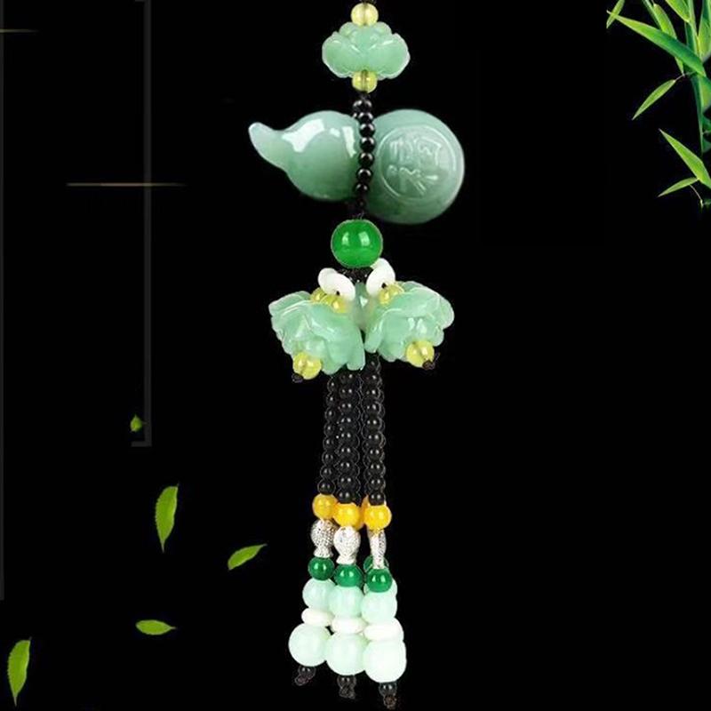 

Imitation Green Jade Car Pendants Buddha Statue Brave Troop Hanging Ornament Talisman Auto Interior Decor Gifts