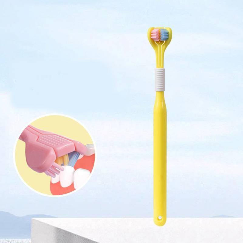 Premium Three-sided Soft Toothbrush For Adults Available In Beautiful Macaron Shades