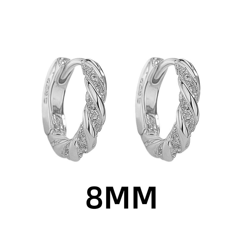 Flash Drill Ear Buckle, Simple Temperament Winding Loop Earrings