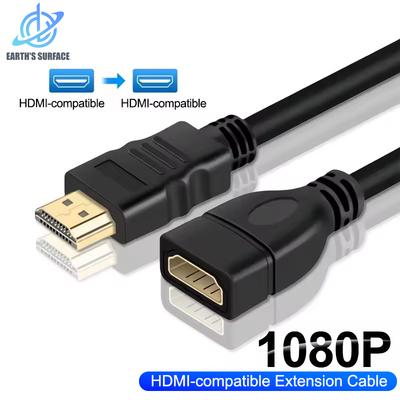 1080P HDMI-kompatibilní prodlužovací kabelový adaptér samec na samici HDMI-kompatibilní prodlužovací kabel pro TV box, notebook, projektor, PC, PS4 3