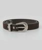 Pabeulega Suede Cow Leather Belt (Dark Brown)