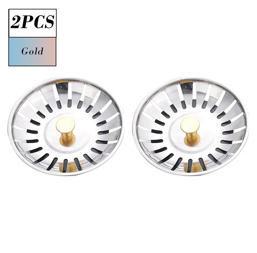 Küchenspüle Kanalisationssieb Becken Abflussstopfen Edelstahl Spüle Abfallstopfen Filter Anti-Verstopfungs-Bodenablauf Küchenzubehör