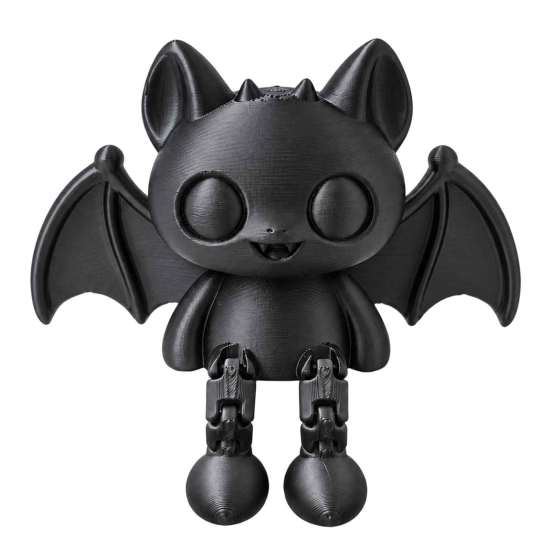 PLA Plastic Figurine 3D Printed Articulated Bat Figurine, Flexible Cartoon Ornament with Unique Tabletop Accessory Movable Joints, Desktop Animal