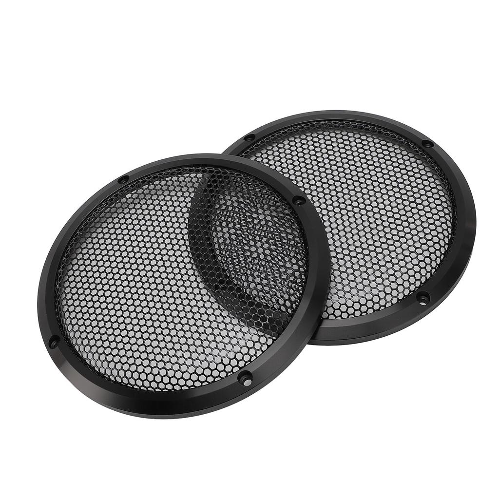 2 Stück Autolautsprecher-Gitterabdeckung 169mm Einfach zu installieren Metall Runder Autolautsprecher-Schutz für Heimkino Schiff