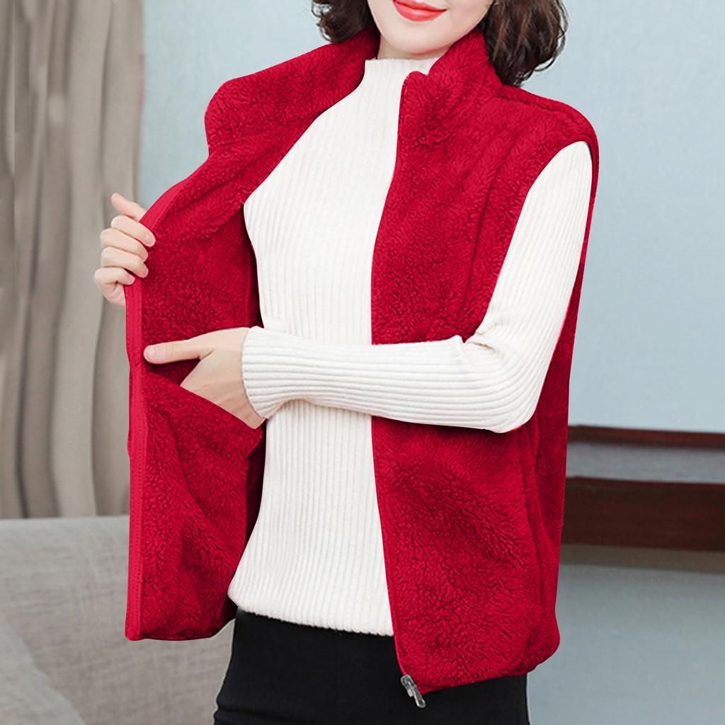 Women's Fashion /Winter Double-Face Fleece Thickened And Fluff Warm Vest