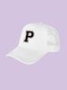 1Pc children's 26 letter printed baseball cap, fashionable sunshade duckbill cap for spring summer, breathable mesh trucker cap
