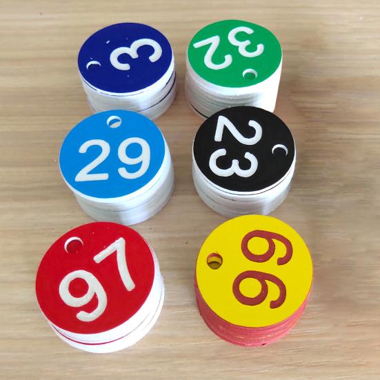 100Pcs Beehive Tag Waterproof Identification Round 1-100 Numbered Mark Label Beekeeping Supplies