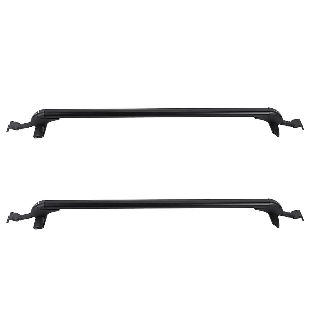   2x Aluminum Car Top Luggage Luggage Roof Rack     Carrier with 2 Buttons, Hvy Duty Roof Rack Compatible with Most Vehicles