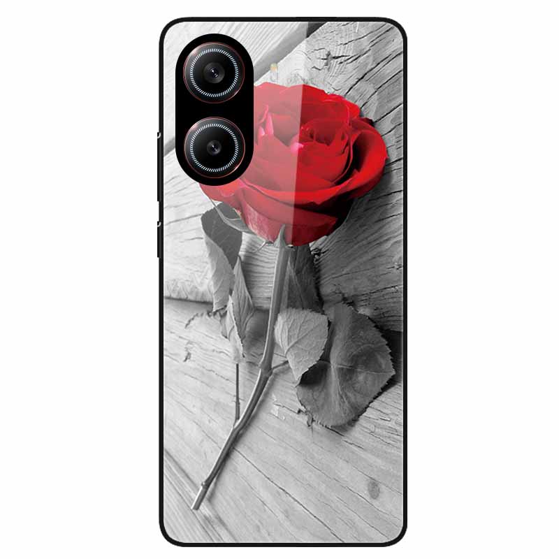 For Poco X7 Pro 5G Case Flower Hard Back Cover Tempered Glass Cases for Xiaomi Poco X 7 Pro X7Pro Hard Shells PocoX7Pro 2025 New