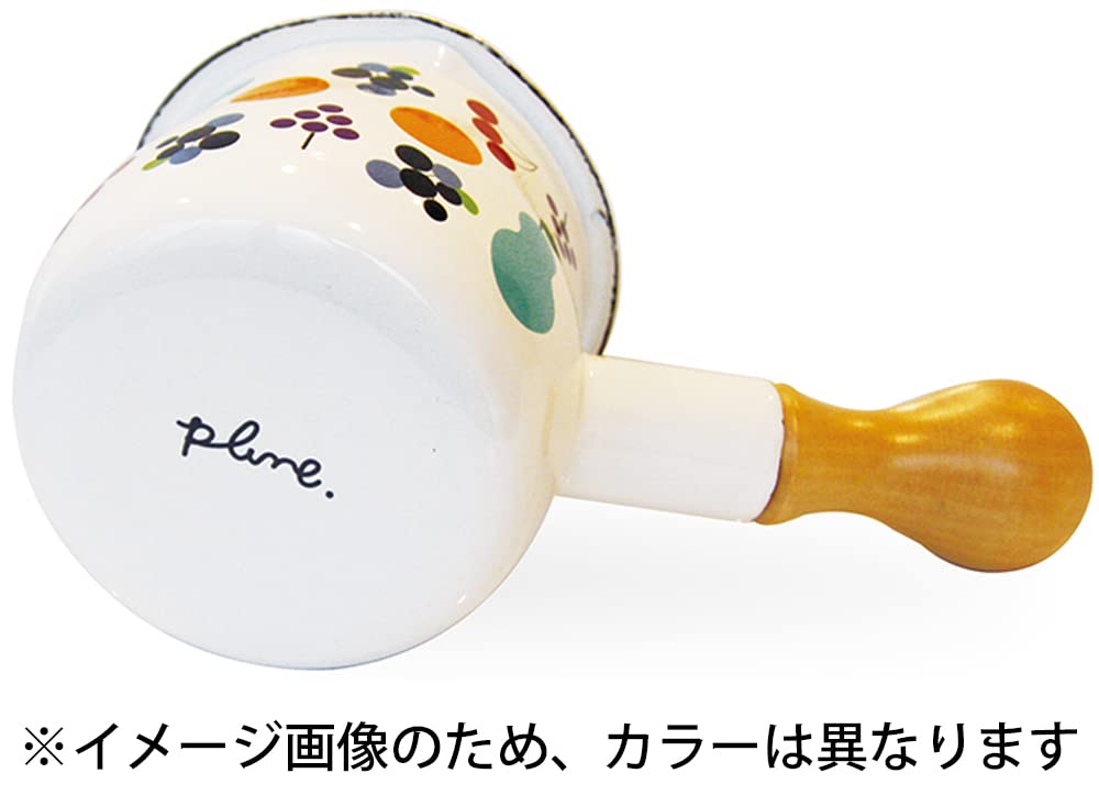 Tamahashi Mini Enamel Milk Pan, 550ml, for Gas Stoves Only, Made in Japan, Prune White, OHANA TYJ-731