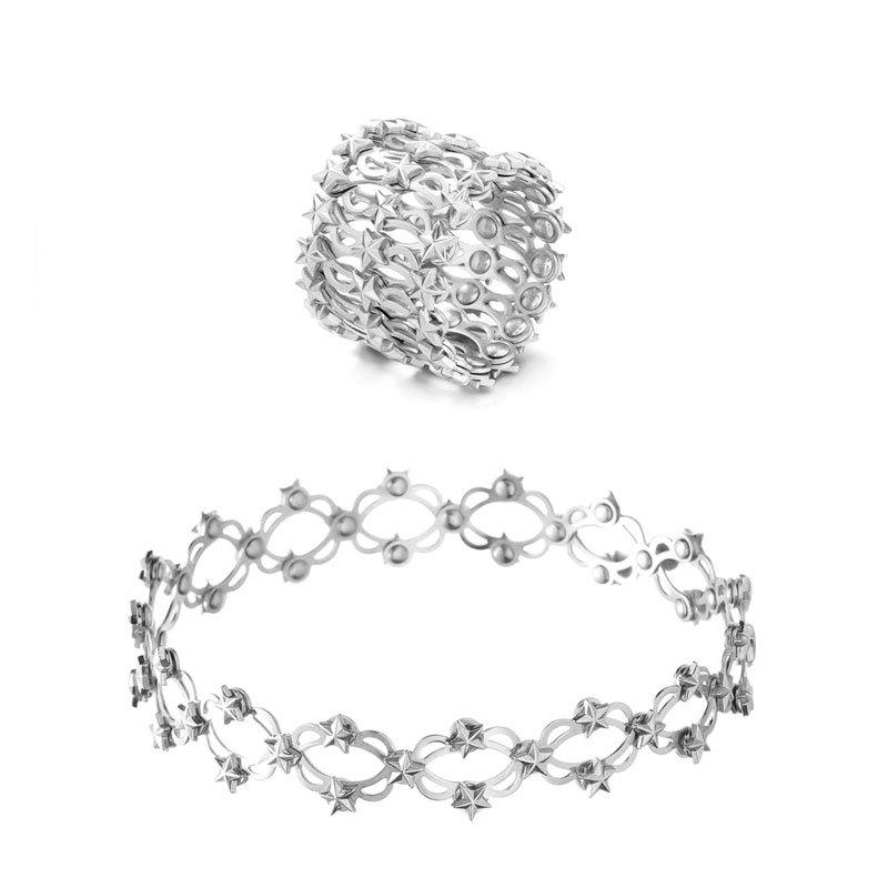 , new creative telescopic ring, deformable copper bracelet, fashionable size adjustable ring