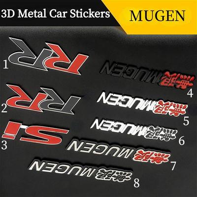 3D Metall RR Mugen Si Autoaufkleber Emblem Abzeichen Grill Aufkleber Grille Auto Styling Für Acc/ord Crv City Hrv Autozubehör