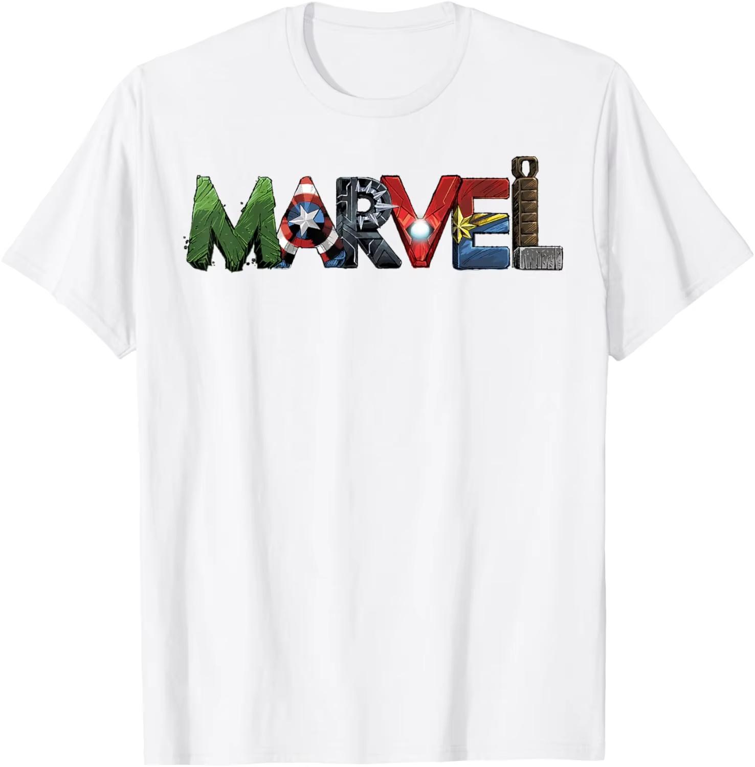 

Marvel Avengers Superhero Short Sleeve Unisex Clothes Crew Neck Half Sleeve Sports Casual Short Sleeve Graphic T Shirts S