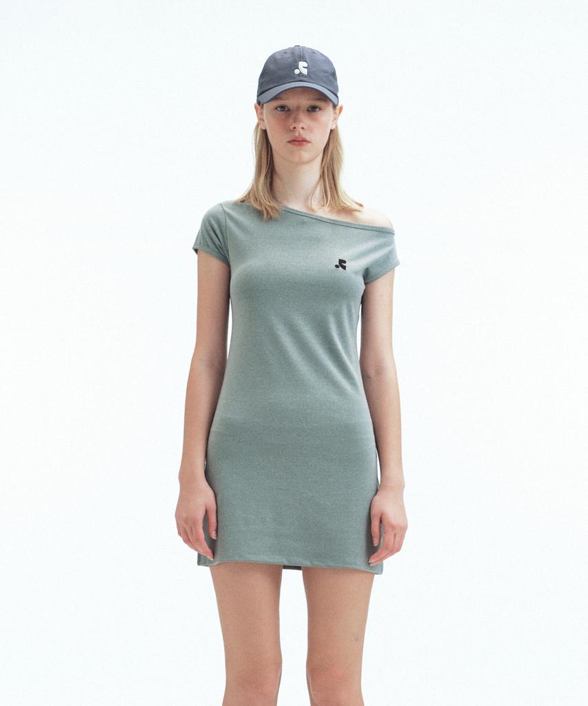 REST&RECREATION One Shoulder Dress - Gray
