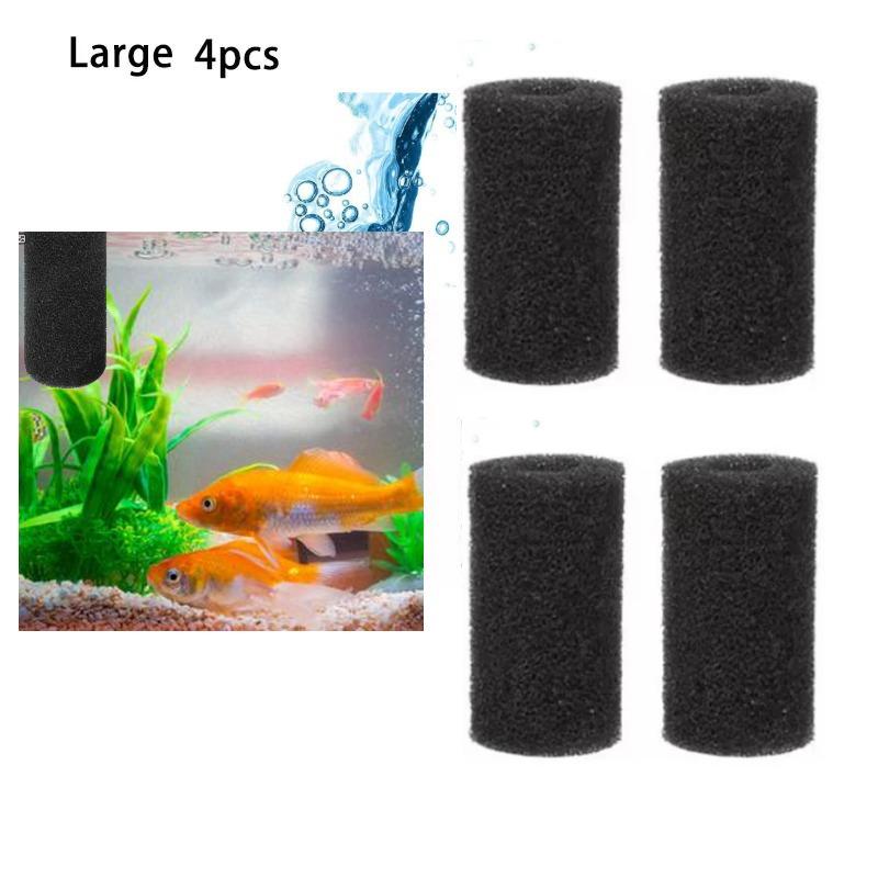 4 Pcs/8 Pcs Aquarium Biochemical Filter Sponge Fish Tank Inlet Water Pre-Filter Sponge Cartridge Replacement Filter