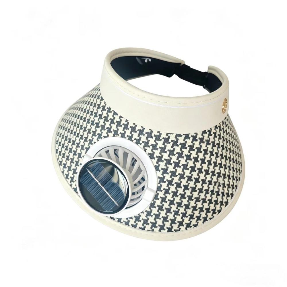 Breathable Solar Fan Hat Folding Cooling Sunshade Hat Comfortable To Wear Sun Hat with Fan  Hiking