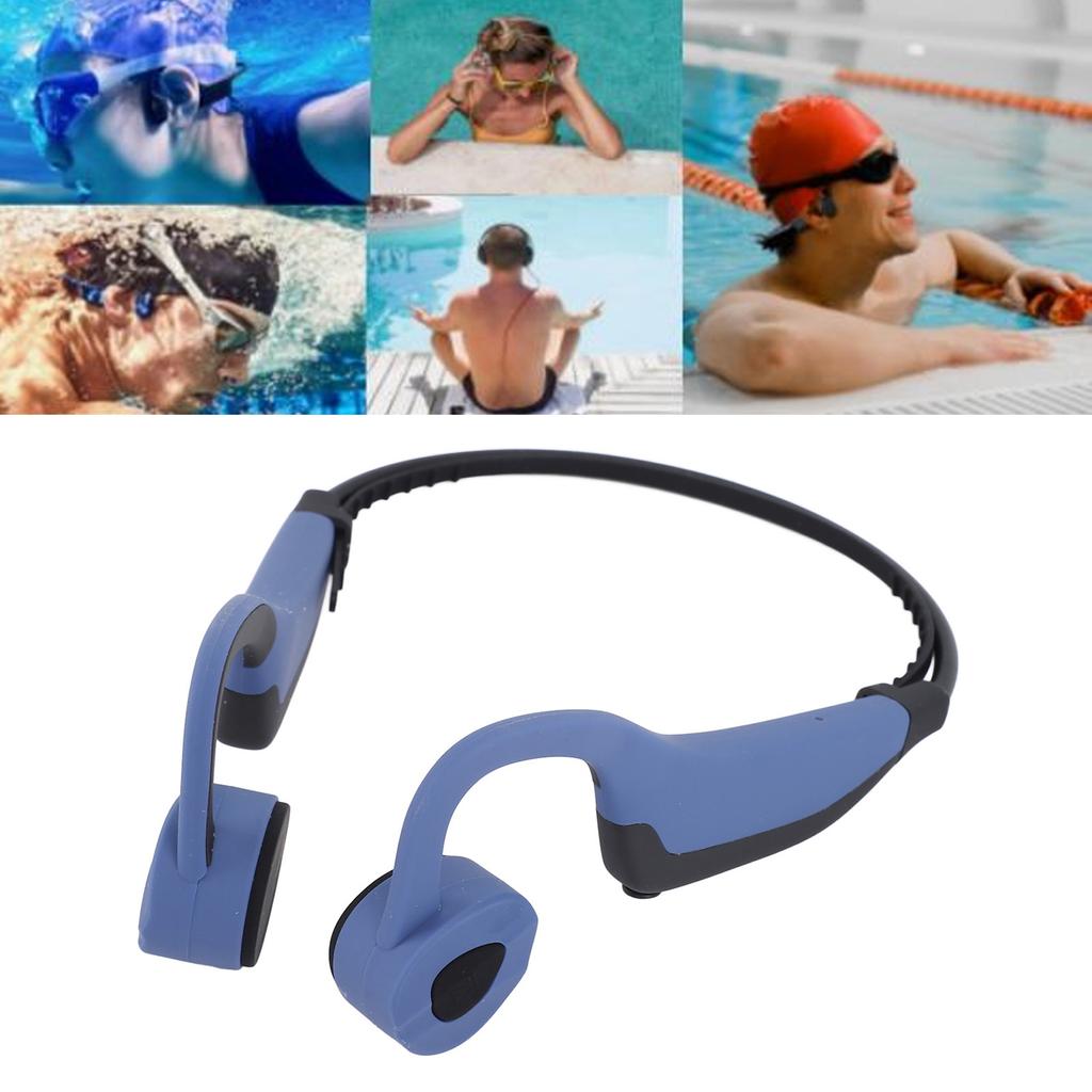 Bone Conduction Headphones IPX8 Water Resistant Comfortable Clear Sound Quality Wireless   Sport Headphones 16G Memory