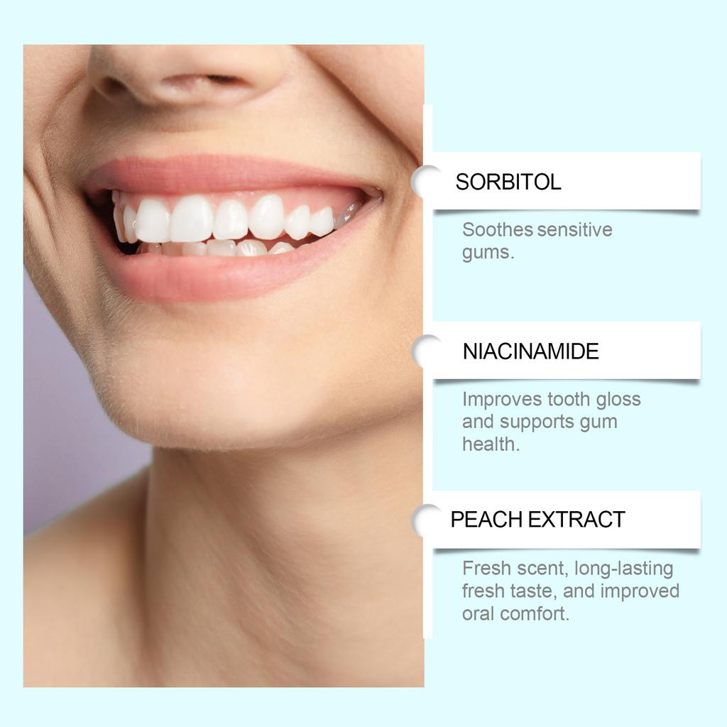 Niacinamide Whitening Toothpaste Dental Stains Removing Prevent Bad Breath Oral Cleaning Refreshing Reduces Plaque Toothpaste