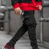 Spring Summer Trousers Jeans Men Pants Casual Cotton Denim Trousers Multi Pocket Cargo Jeans Men Denim Pencil Pants Side Pockets Cargo