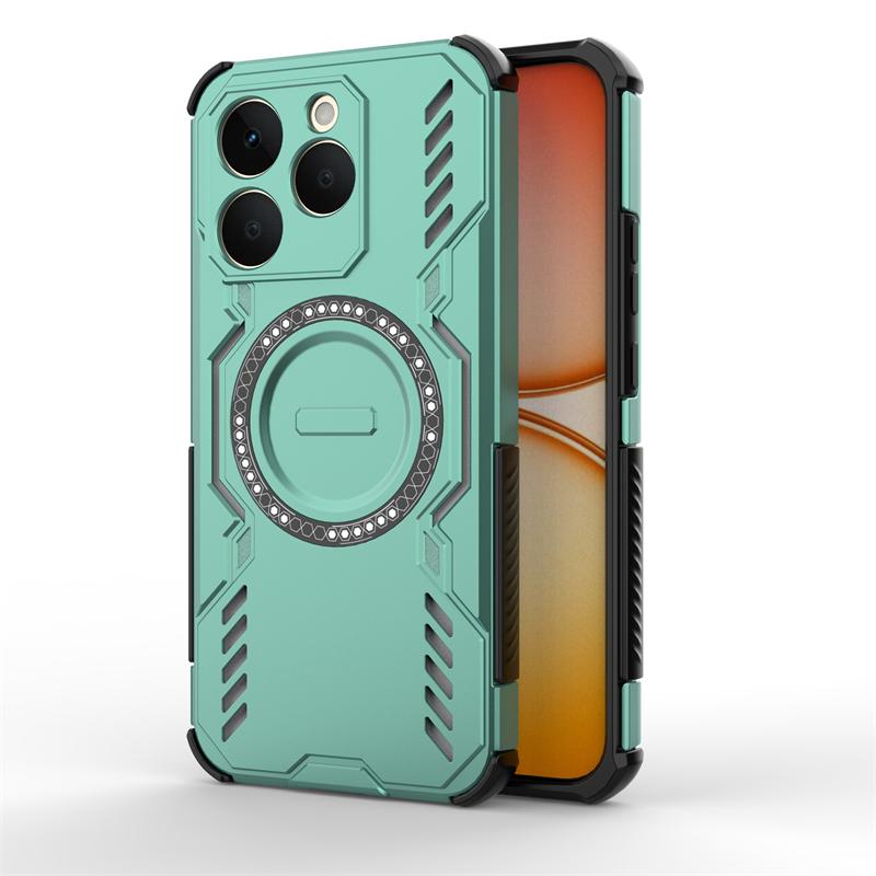 

Для чохла Realme 15T Для Realme 15T Протиударний Броньований Магнітна Адсорбція Бездротова Зарядка Задня Кришка Для чохла Realme 15T 6,57 дюйма Realme 15T зелений