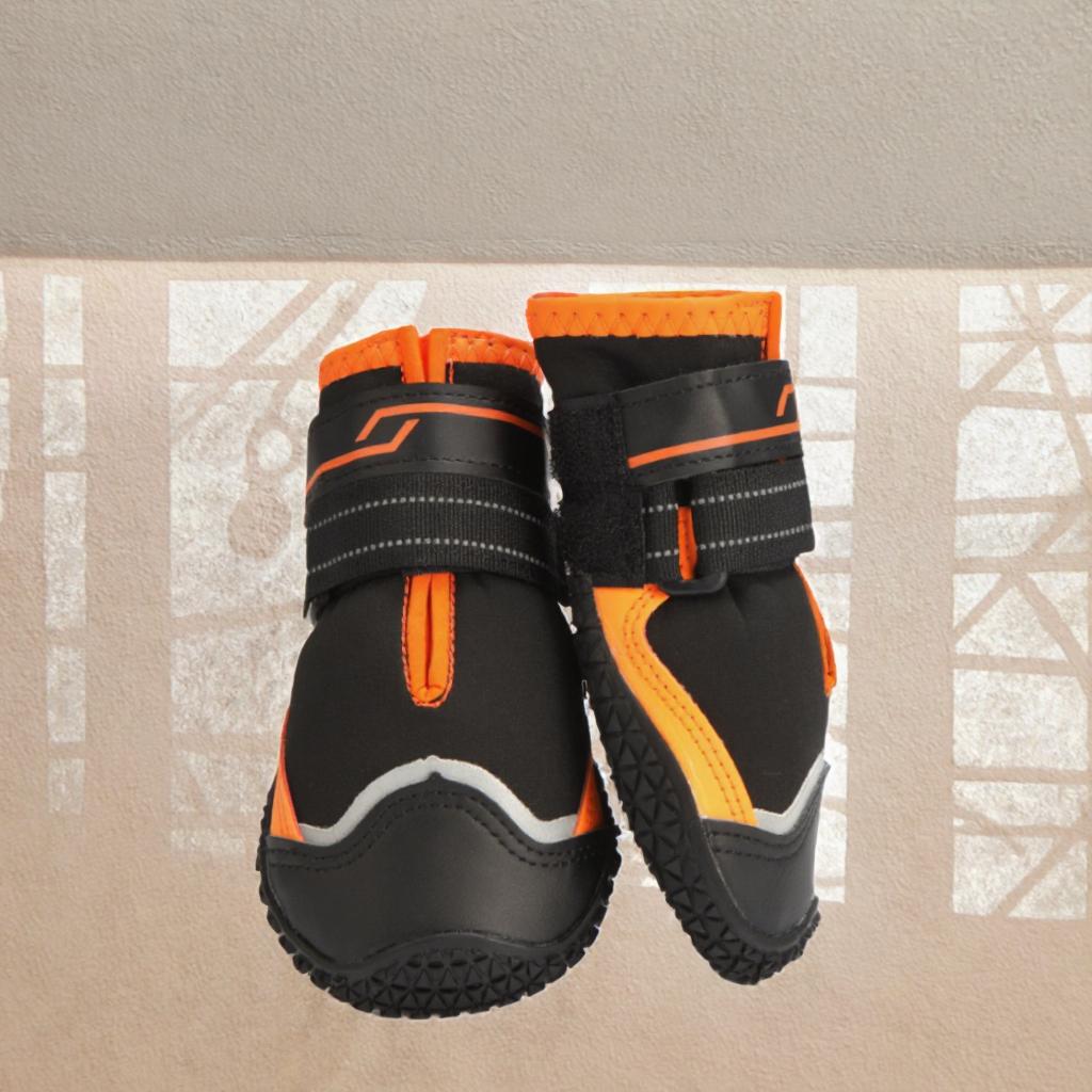 Solid Pattern Anti-Slip Pet Shoes Winter Leather Rubber Classic Cute Design Waterproof Wear-Resistant Dog Foot Covers