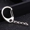 10Pcs Polished Silver Keyring Diy Keychain Short Chain Split Ring Key Rings