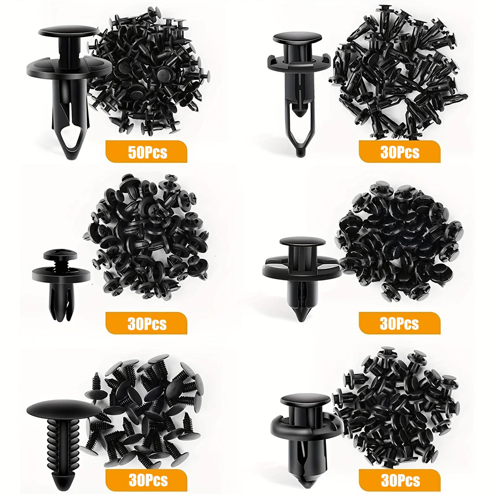 

200 шт. универсальные автомобильные крепежные зажимы шести размеров смешанных для Nissan Ford Honda Toyota бампер заклепочный зажим инструменты для снятия автозапчастей