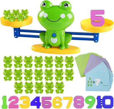 Kurbağa Matematik Tartısı Çocuklar İçin Eğitici Oyuncak Sayı Öğrenme ve Sayma 3-6 Yaş İçin Montessori Etkileşimli Oyuncak