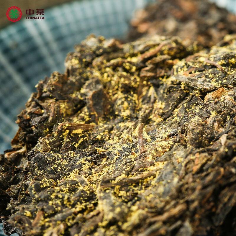 CHINATEA Jinhua MM Hunan Anhua Golden Flowers Fucha Dark Tea Brick Fu Zhuan 360g