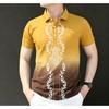 S-XXL Size Men's Fashion Print Polo Shirt Men's Outdoor Street Short Sleeve Tees Top Summer Casual T-shirt Men's and Women's Polo Shirt