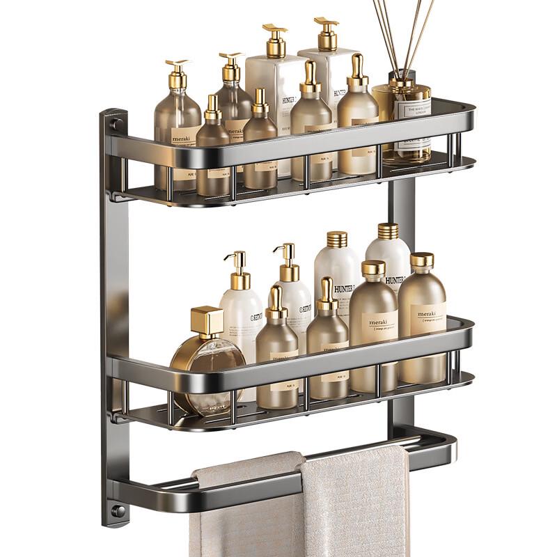 Punch-Free Wall-Mounted Bathroom Storage Shelf