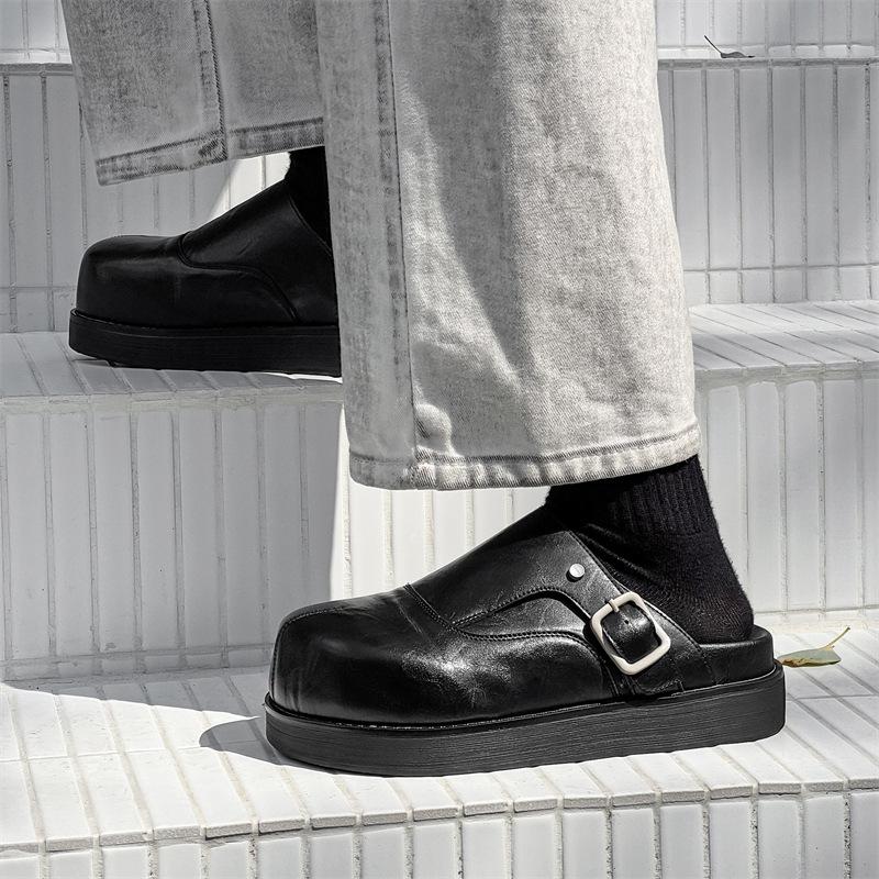 Thick-soled bag head half slippers 2025 new fashion outer wear height increase one foot cool slippers 60521-50521-J