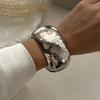 Gold Silver Geometric Spring Bangles Water Drop Cuff Wide Bangles  Chunky Bangles