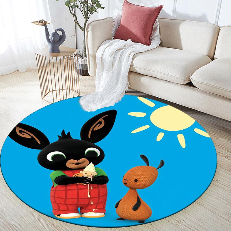 Bing,Round Area Rug,Carpet Rug for Living Room Bedroom Sofa Playroom Decor,Non-slip Floor Mat