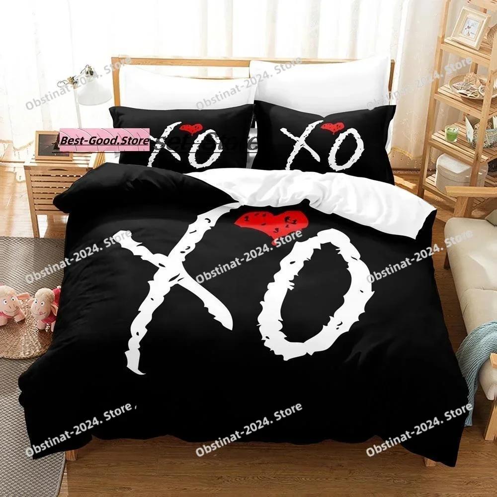 Fashion XO The Weeknd Bedding Set Printed single Comforter Quilt Bed Cover Duvet Cover Pillow Case 3 Pieces Sets Kids Adult Size