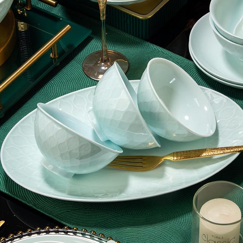 Jingdezhen Yingqing Celadon Dinnerware Set
