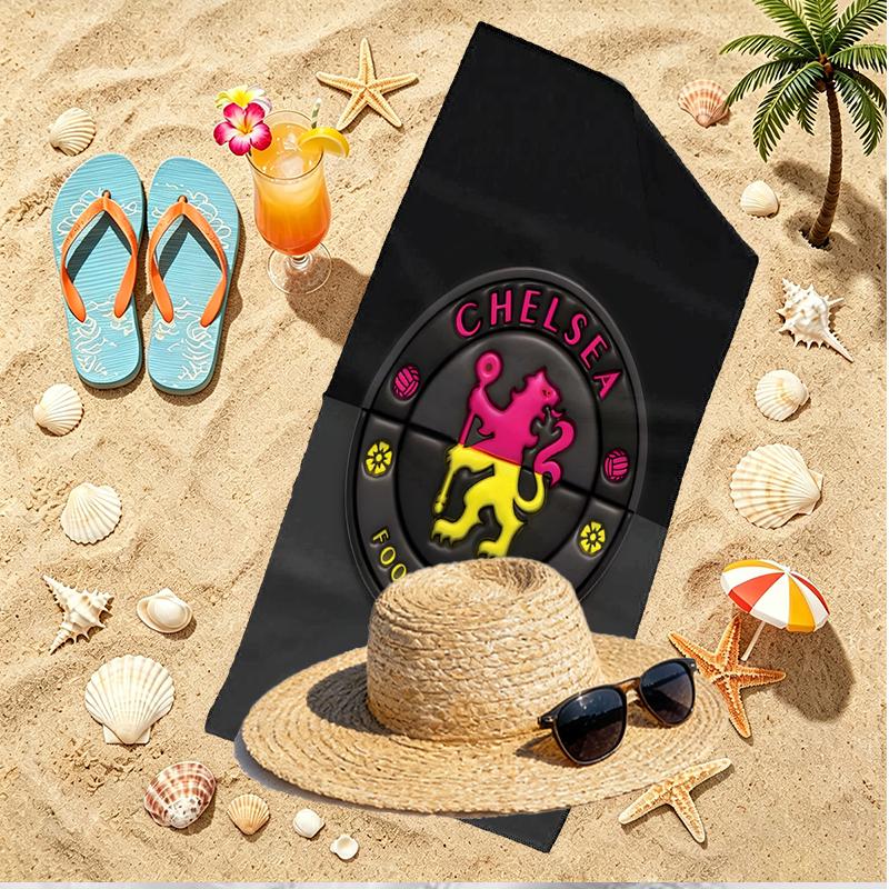 Chelsea F.C Print Beach Towel, Versatile Lightweight Absorbent Beach Towel for Pool Surf Yoga Bathroom, Perfect Birthday Holiday Gift