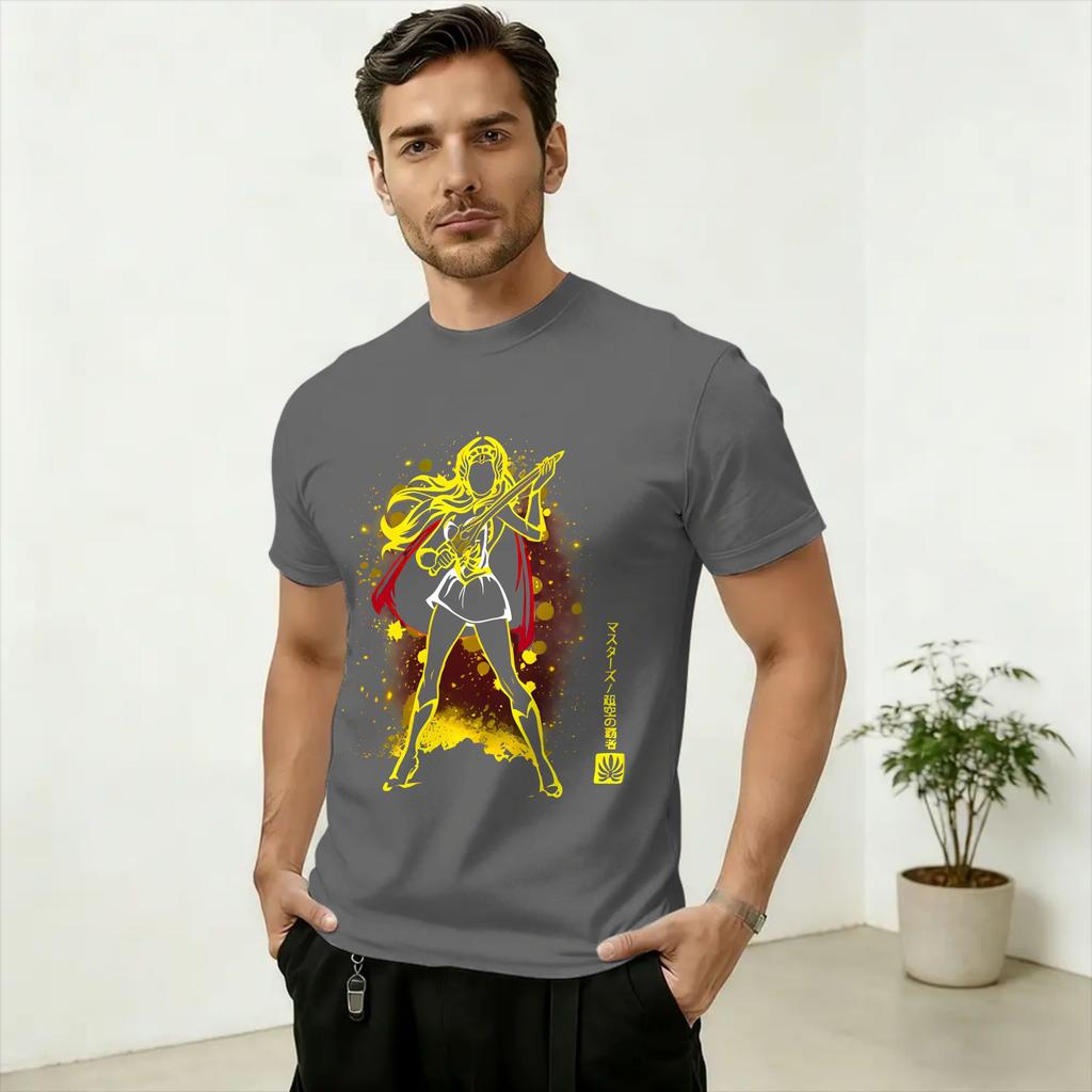 HHe Unisexs The She Style T Shirt Beach Pure Cotton TShirts For Unisex Hip Hop Casual Tee Shirt Short Sleeves Y2K Retro Tops