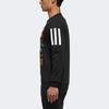 adidas Neo Men's Black Casual Knit Letter College Retro Sports Sweatshirt