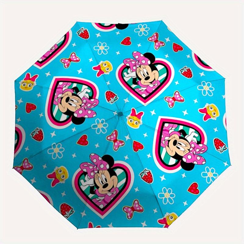 

1pc Minnie MouseDesign Automatic Opening/Closing Folding Umbrella with 8 Iron Ribs, Portable Sunshade for Men and Women y250724044