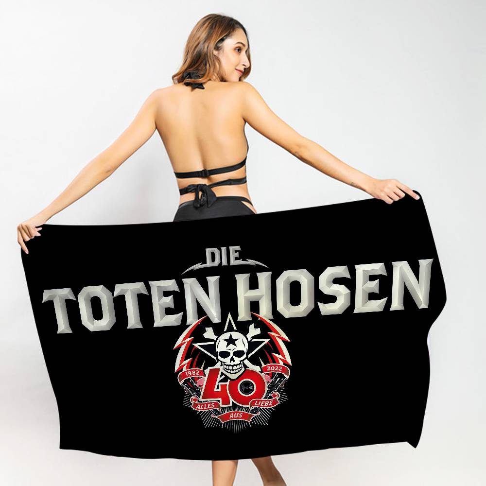 1pc Rock BAND D-Die Toten Hosens Microfiber Blanket Quick Drying Beach Towels Oversized Printing Super Absorbent Towel Blanket