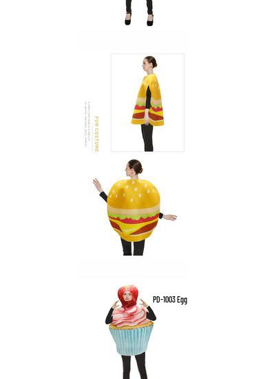 Costumi per Feste per Adulti più Venduti: Uovo, Pane, Torta alla Fragola, e Hamburger