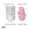 New Cute Hat Scarf Snowman Candle Silicone Mold Hold Snowflake Christmas Tree Plaster Soap Resin Mould HOME Decor Gift