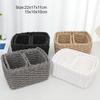 3pc/set Handmade Woven Storage Basket Household Bedroom Living Room Sundries Box Cosmetics Jewelry Organizer Office Storage Box